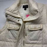 Tribal Women's Size XS Cream Solid Zip Mock Neck Vest