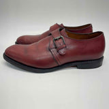 Allen Edmonds Warwick Shoe Size 8 EEE Brown Leather Solid Buckle Men's Shoes