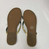 American Eagle Outfitters Size 9 Women's Gold Metallic Flat-Toe Wrap Sandals