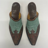 Old Gringo Size 10 B Women's Brown-Green Patchwork Western Mules