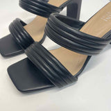 Alfani Step Flex Size 8 Women's Black Quilted High Heel Sandals