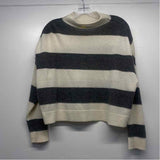Pilcro - Anthropologie Size XS Women's Gray-White Stripe Pullover Sweater