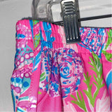 Lilly Pulitzer Luxletic Size M Women's Pink-Multi Pattern Pull On Shorts