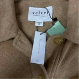 Velvet by Graham Spencer Women's Size Xl Tan Solid Button Up Jacket