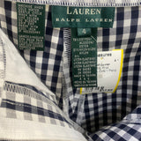 Lauren Ralph Lauren Size 4 Women's Navy-White Plaid Trouser Capri