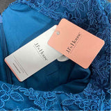 JJ's House Size XS Women's Blue Embellished Mesh Fit And Flare Dress