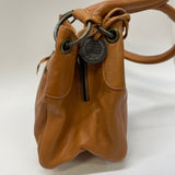Wanderers Caramel Leather Solid Satchel Handbag