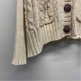 Shannon Passero Size M-S Women's Beige Solid Button Up Sweater