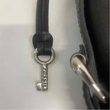 Fossil Black Leather Solid Crossbody Handbag