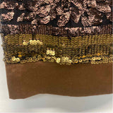 Hale Bob Size S Women's Black-Gold Sequin Sheath Dress