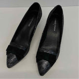 Donald J Pliner Size 7.5 Women's Silver-Black Pattern Kitten Heel Shoes