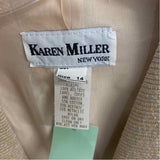 Karen Miller Size 14-L Women's Champagne Shimmer Maxi Dress w Long Sleeve Jacket
