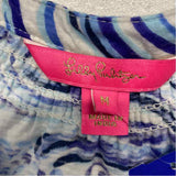 Lilly Pulitzer Size M Women's Blue-White Pattern Tank Top Sleeveless Top