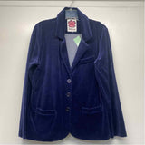 Lesley Evers Women's Size Xl Navy Solid Blazer Jacket