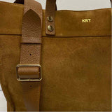 Mark & Graham Caramel Suede Solid Tote Handbag