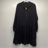 Grayson Size L Women's Black Solid Shirt Dress