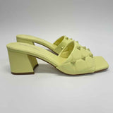 Marc Fisher Size 9 Women's Lime Studs Slip On Sandals