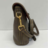 Dooney & Bourke Florentine Dottie Taupe Leather Solid Crossbody Handbag