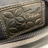 Fossil Black Leather Solid Crossbody Handbag