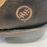 Double H Size 7 Women's Brown Distressed Lace Up Boots