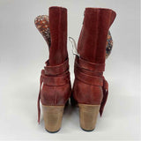 Freebird by Steven Size 6 Women's Red Distressed Heel Boots