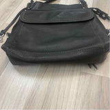 Fossil Black Leather Solid Crossbody Handbag