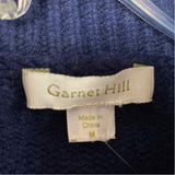 Garnet Hill Size M Women's Navy Solid Turtle Neck Sweater