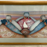 Natural Wood Framed Native American Print 5 Wise Men by Amado Maurilio Pena Jr.