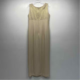 Karen Miller Size 14-L Women's Champagne Shimmer Maxi Dress w Long Sleeve Jacket