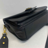 Antik Kraft Black Faux Leather Pebbled Satchel Handbag