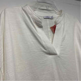 Mersea Size OS-XL Women's White Solid T-Shirt Short Sleeve Top