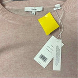Vince Size Xl Women's Light Pink Solid Pullover Sweater