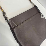 Brighton Brown Leather Pebbled Crossbody Handbag