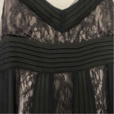 Loft Ann Taylor Size 6P-S Women's Black 2 Tone Fit And Flare Dress