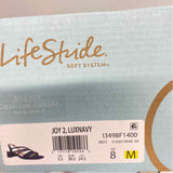Life Stride Size 8 Women's Navy Solid Strappy Sandals