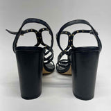 White House Black Market Size 7 Women's Black Studs High Heel Sandals