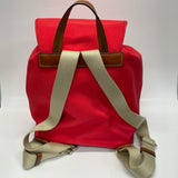Dooney & Bourke Solid Red Canvas Backpack