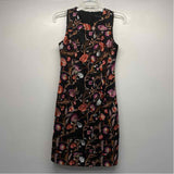 White House Black Market Size XS Women's Black-Multi Floral Sheath Dress