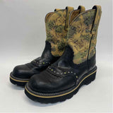 Ariat Size 7 Women's Black-Tan Beaded Western Boots