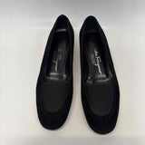 Salvatore Ferragamo Size 7 Women's Black Solid Slip On Shoes
