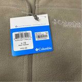 Columbia Size L Tan Fleece Polyester Solid Men's Vest