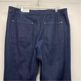 Chico's Size 2.5-14 Women's Blue Solid Trouser Jeans