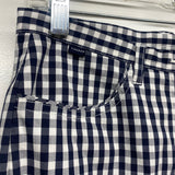 Lauren Ralph Lauren Size 4 Women's Navy-White Plaid Trouser Capri