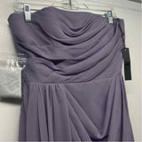 White By Vera Wang Size 6-S Women's Periwinkle Solid Strapless Dress