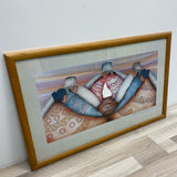 Natural Wood Framed Native American Print 5 Wise Men by Amado Maurilio Pena Jr.