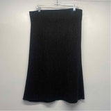 Beyond Threads Size L-12 Women's Charcoal Tweed Pull On Skirt