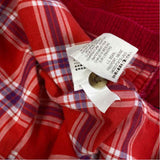 LL Bean Size 2x Women's Red Solid Button Up Shirt