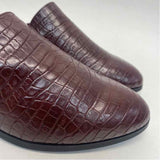 Bella Vita Size 8 Women's Burgundy Animal Print Mules Shoes