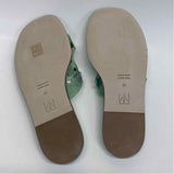 Tamara Mellon Stellaire Size 38-7.5 Women's Aqua Beaded Slide Sandals