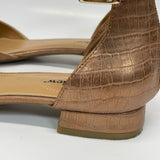 Comfortview Size 10.5 Women's Tan Animal Print Ankle Strap Flats